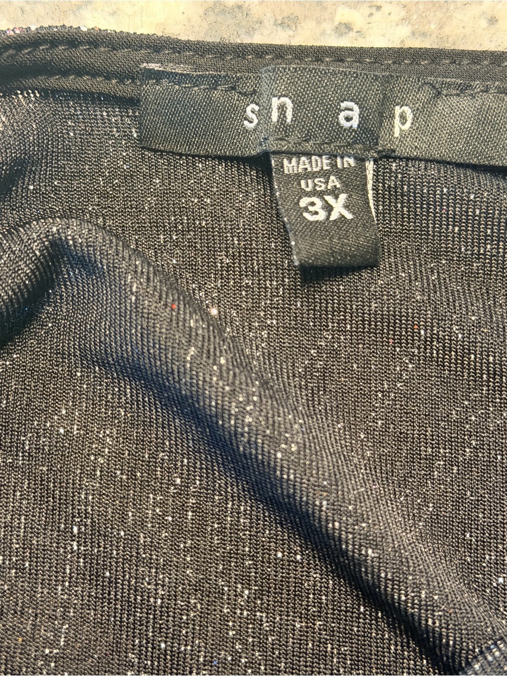 Snap Black Midi Dress with Silver Wave Lurex - Picture 2 of 4